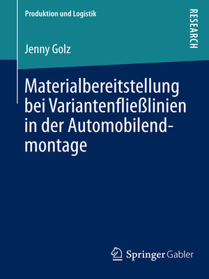 cover image of Materialbereitstellung bei Variantenfließlinien in der Automobilendmontage